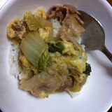 牛すじの煮汁でリメイク豚丼